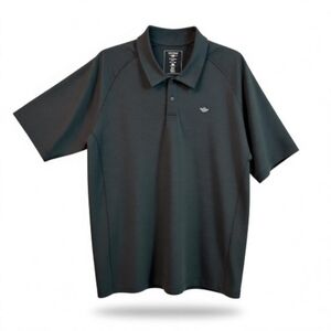 Dockers Short Sleeve Go Raglan Polo Shirt Ribbed Black Men XXL Retail $50 NEW